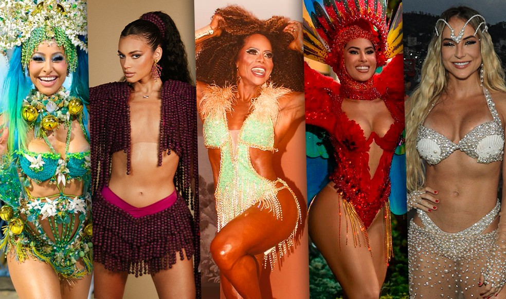 Musas desfilam em dia de ensaio técnico do Carnaval — Foto: brazil news/reprodução/divulgação