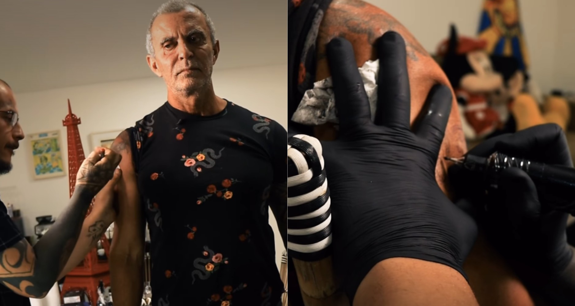 Paulo Barros faz tatuagem em homenagem à Portela; veja detalhes