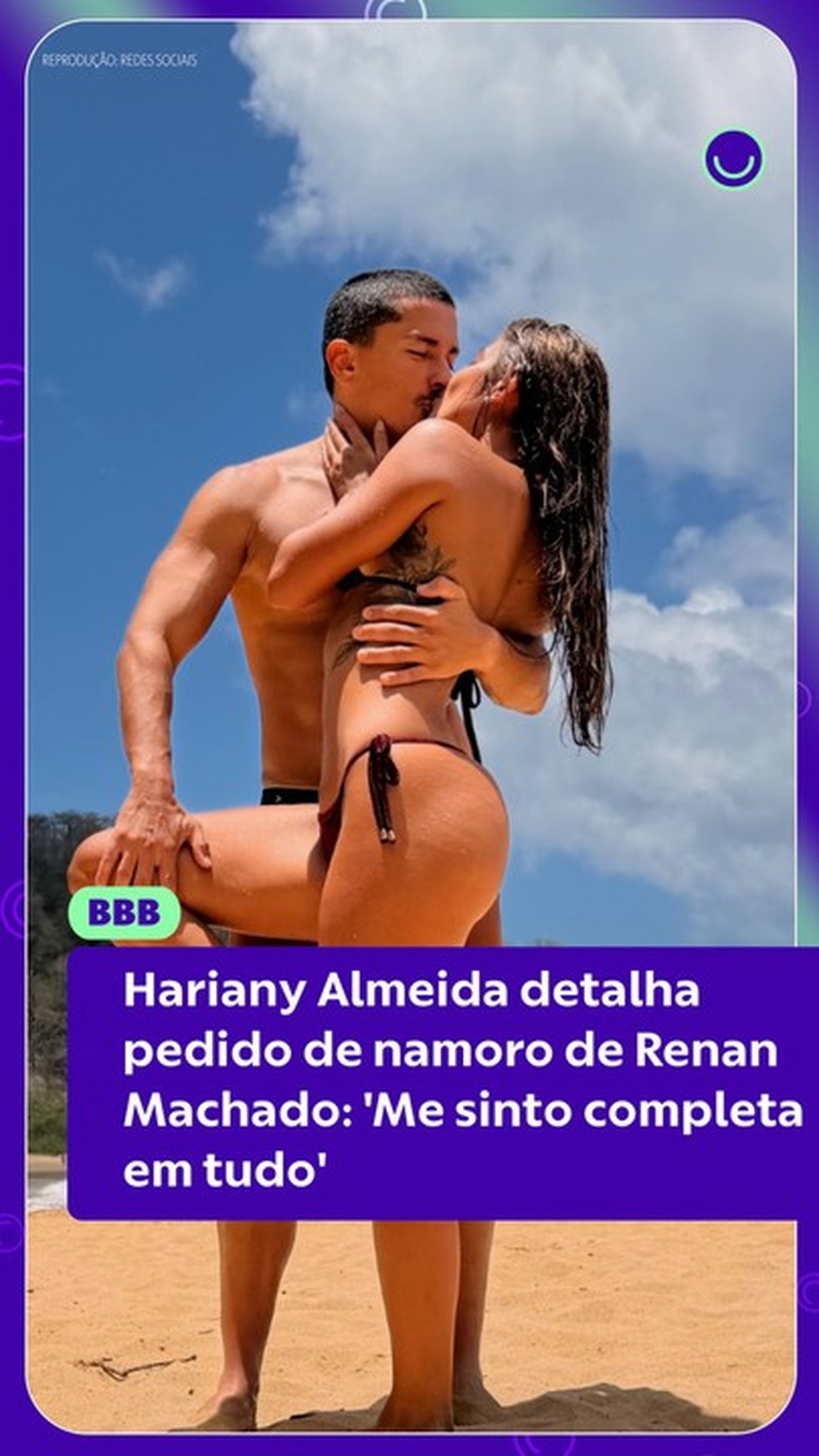 Hariany Almeida detalha pedido de namoro de Renan Machado: 'Me sinto completa em tudo'