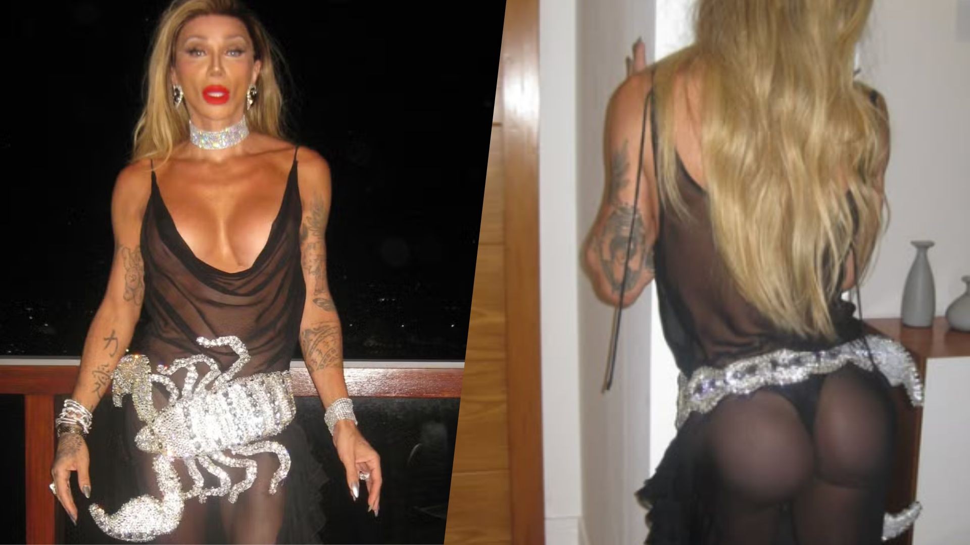 Maya Massafera deixa bumbum à mostra com vestido grifado transparente em baile de Carnaval