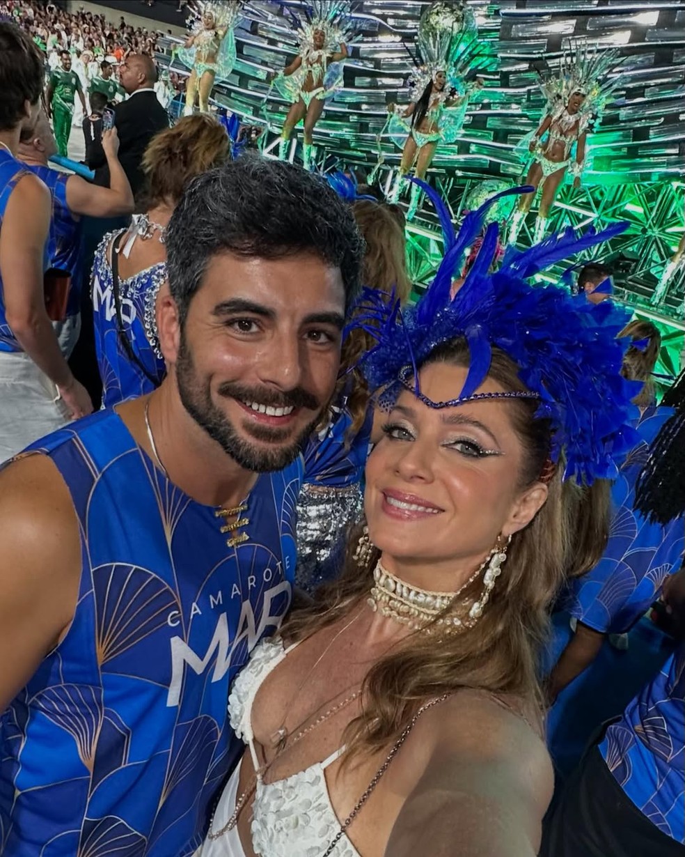 Leticia Spiller e Franklin Mendes da Silva no Carnaval — Foto: Reprodução / Instagram