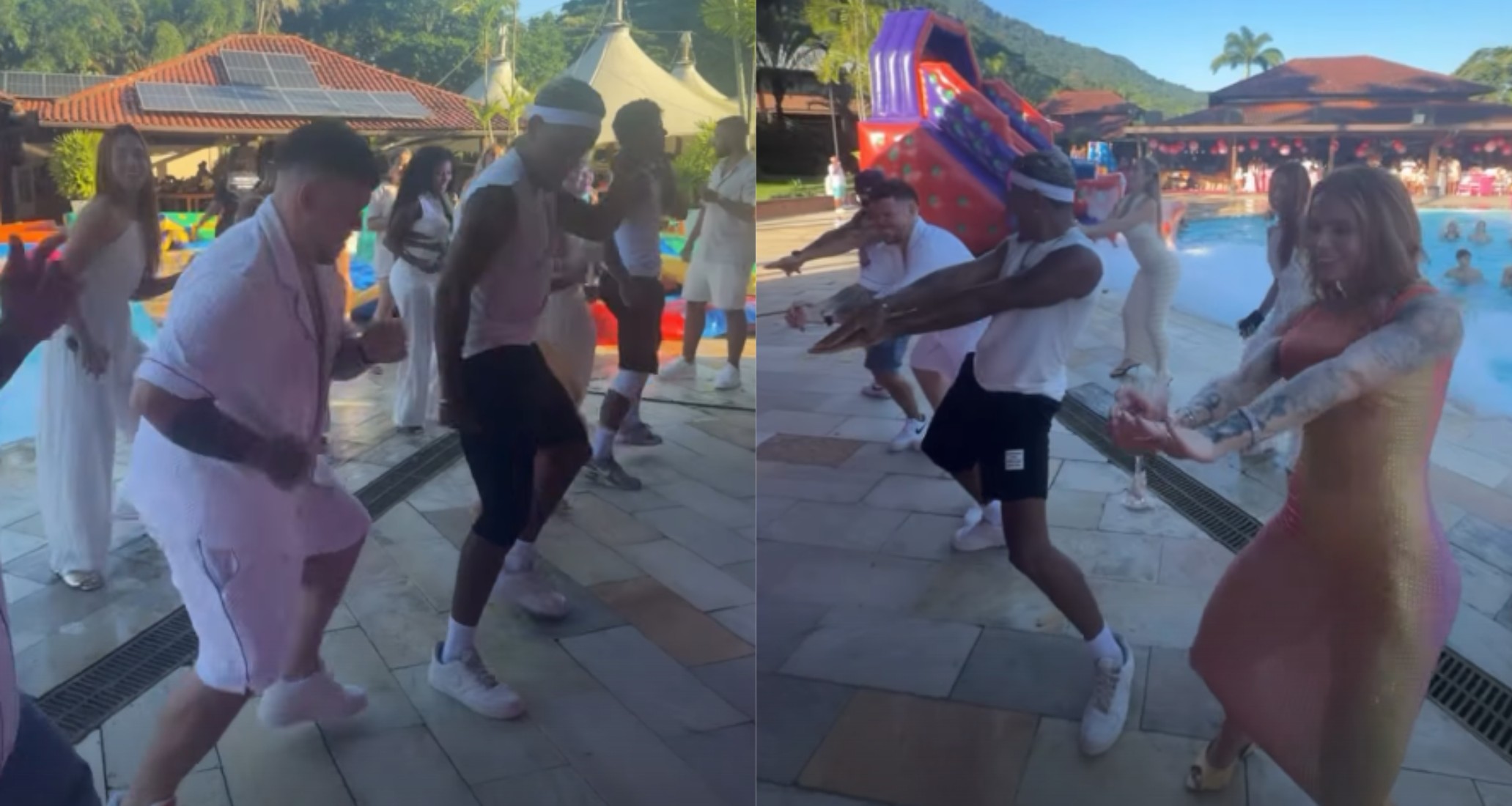 Ferrugem e Thaís Vasconcellos se divertem em festa de 15 anos da filha; confira