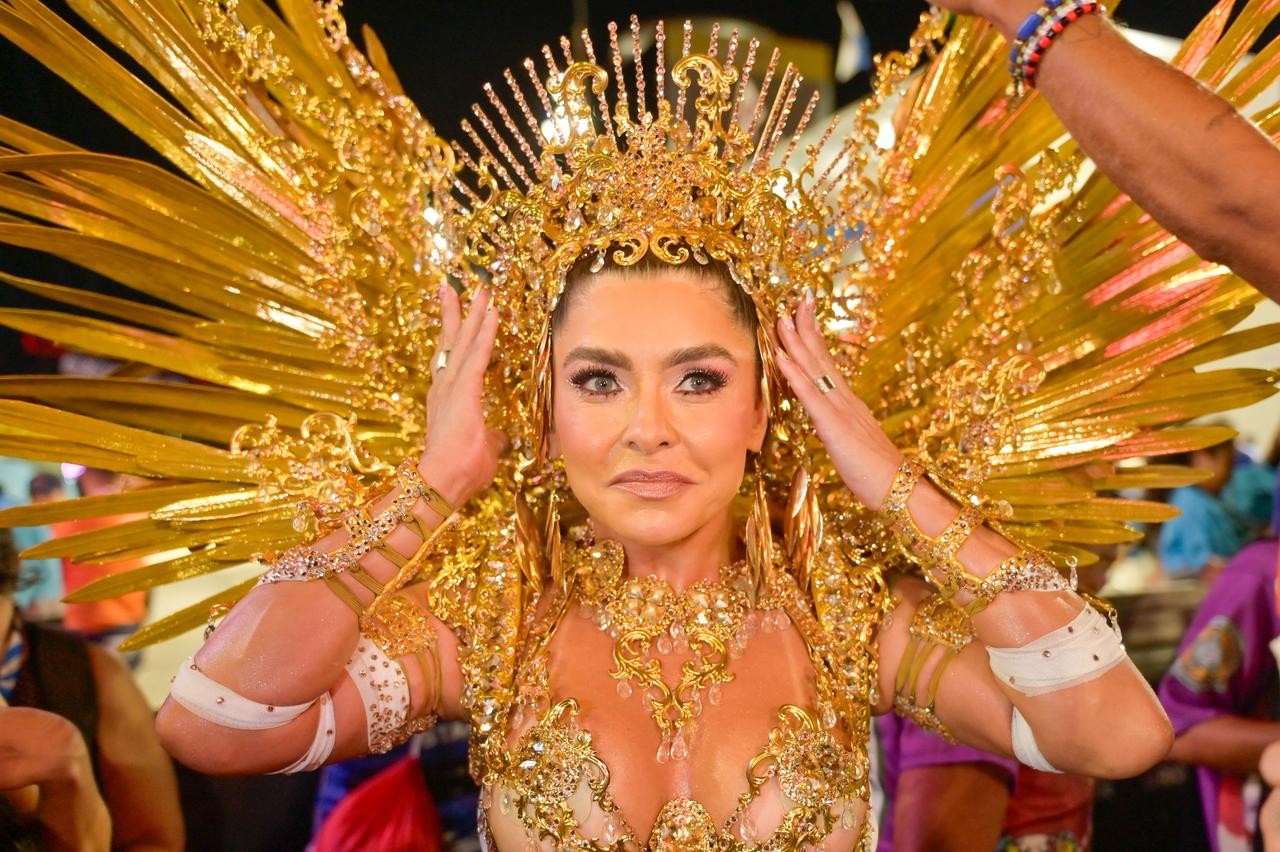 Fabíola de Andrade usa fantasia ultracavada inspirada na música 'Amor e Sexo', de Rita Lee, para homenagear cantora