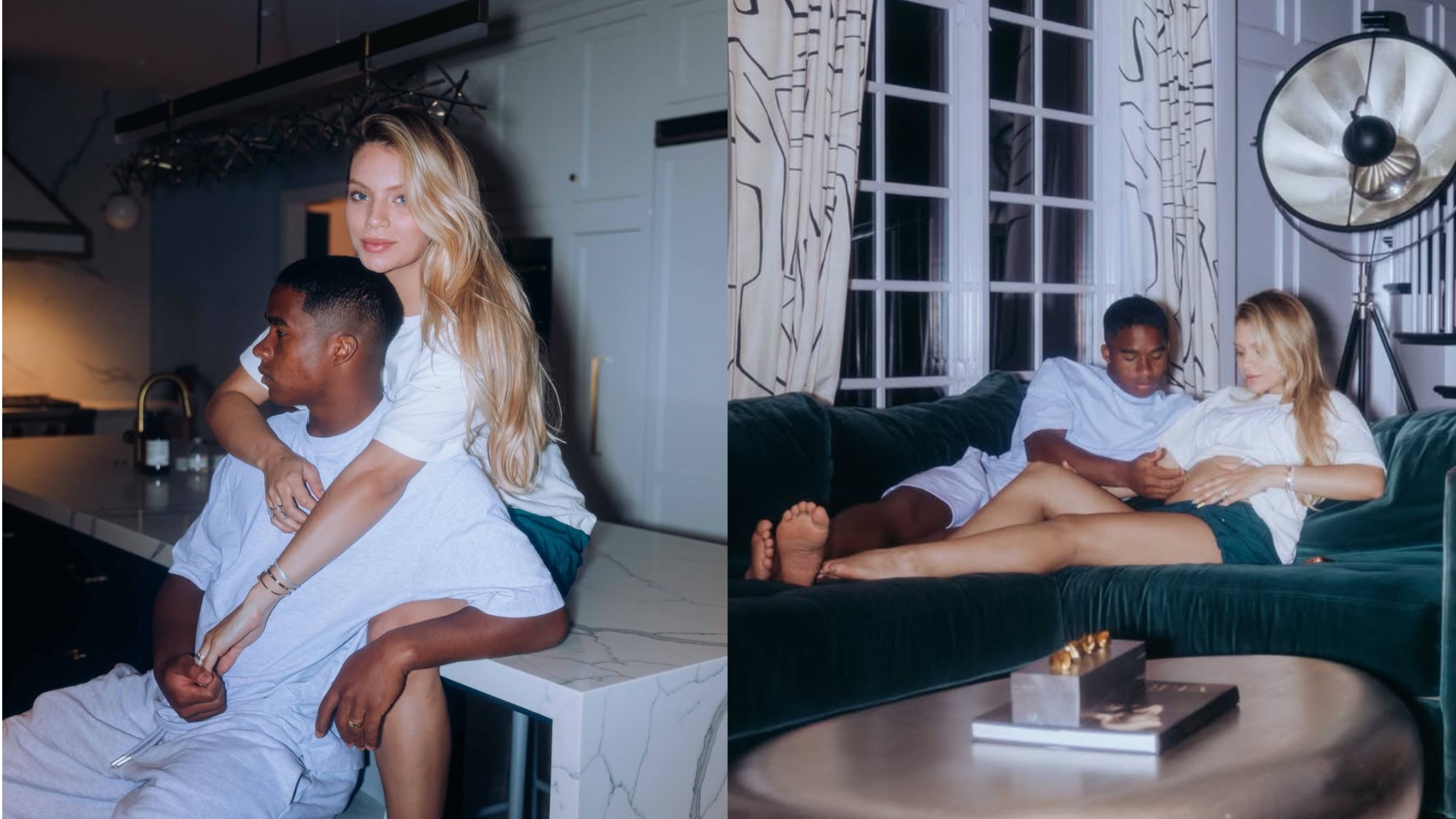 Grávida, Gabriely mostra foto de Endrick acariciando sua barriguinha de 6 meses: 'Tempinho juntos'