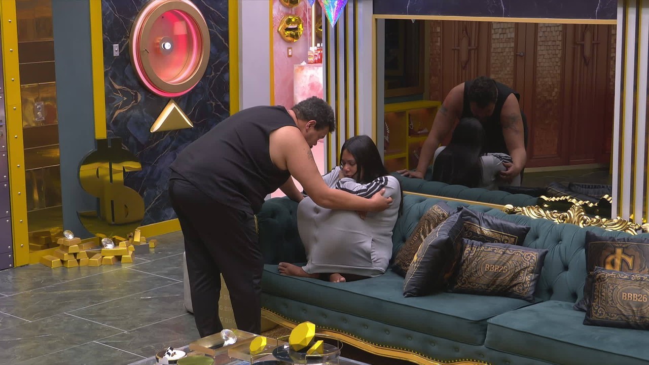 Chaiany chora no BBB 26 e é consolada por Babu Santana