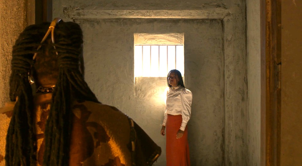 A Nobreza do Amor: Alika recebe proposta baixíssima de Jendal, mas que pode salvar a sua vida — Foto: Reprodução/TV Globo