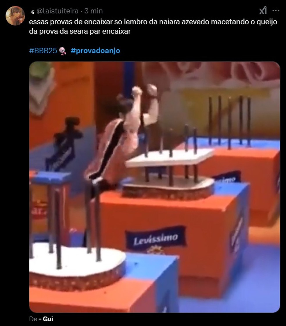 Nayara Azevedo é sempre lembrada pelo público nas provas do BBB — Foto: Reprodução: X