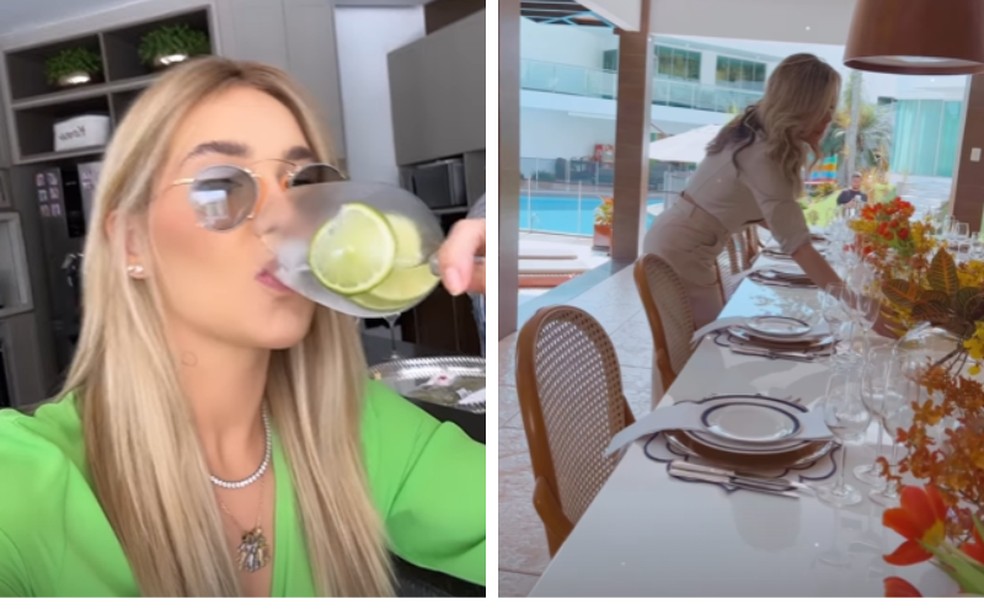 Virginia Fonseca e a sogra, Poliana, nos preparativos para o almoço em sua casa — Foto: Reprodução Instagram