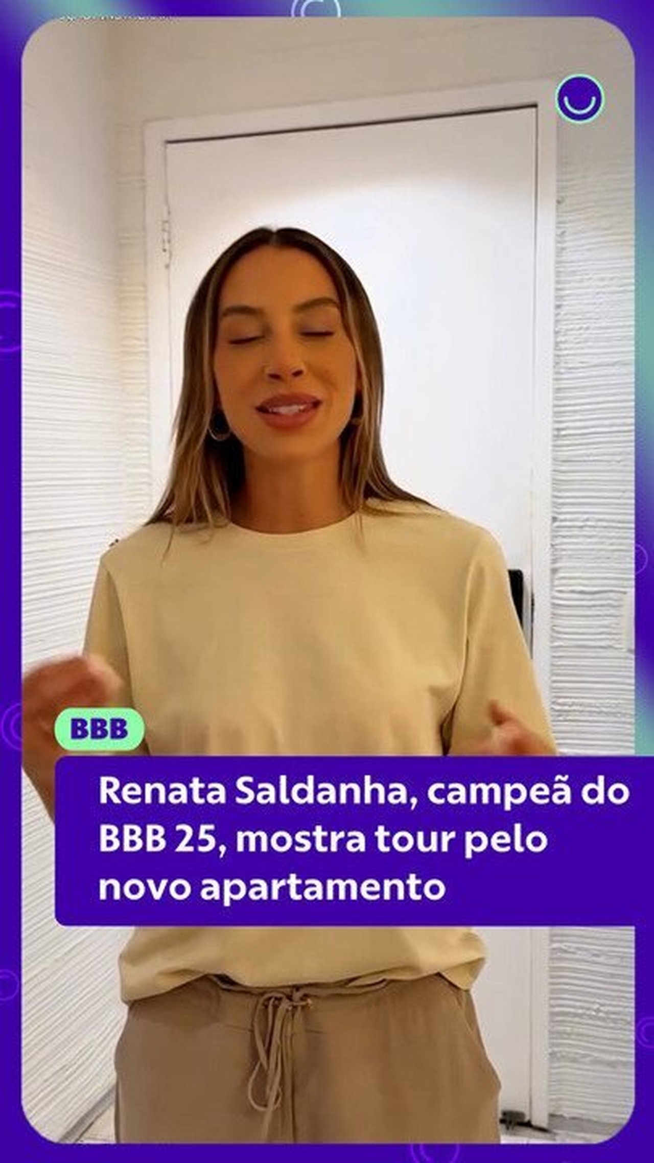 Campeã do BBB 25, Renata Saldanha faz tour em seu novo apartamento: ‘Nosso lar, nosso recomeço’