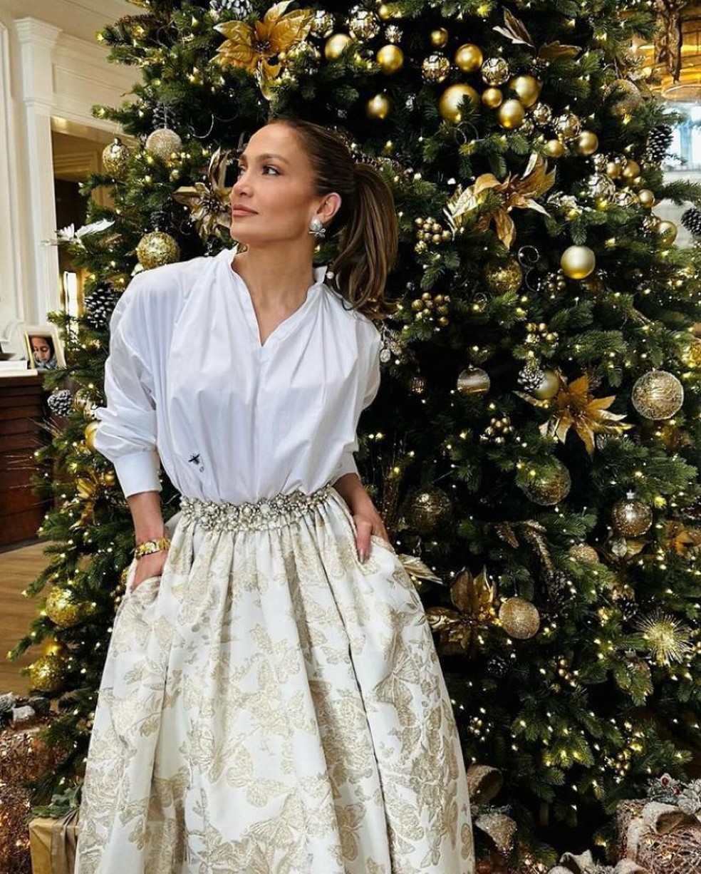 Árvore de Natal de Jennifer Lopez — Foto: Reprodução Instagram