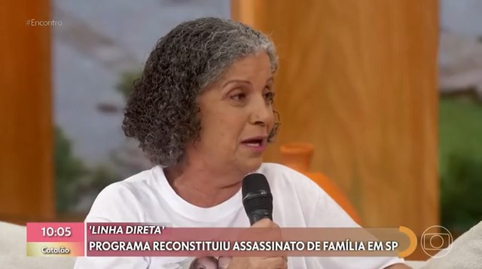 Dona Vera teve filha, genro e neto assassinados — Foto: Globo