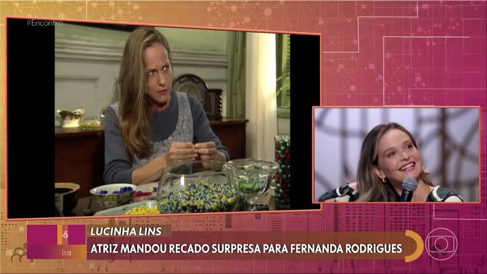 Fernanda Rodrigues relembra parceria com Lucinha Lins na telinha — Foto: Globo