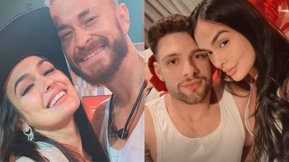 Fred, Larissa e namorado — Foto: Globo/Reprodução: Instagram