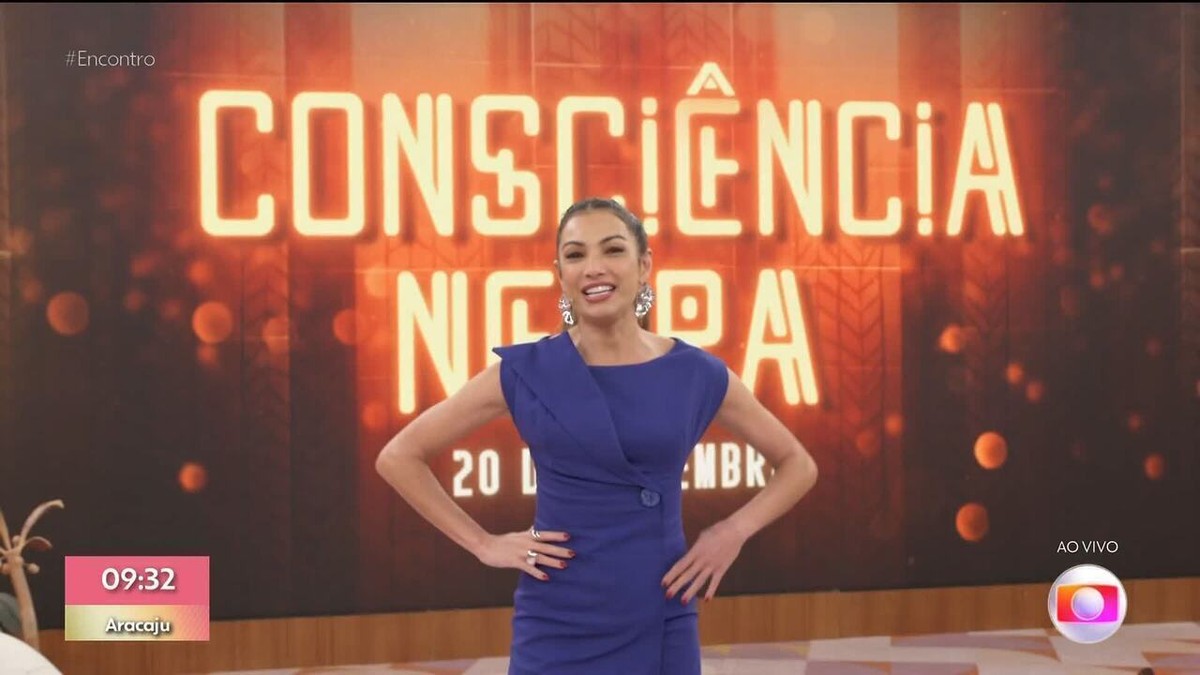 Patrícia Poeta cumpre promessa e usa vestido feito por mãe de Mumuzinho no Encontro; veja detalhes