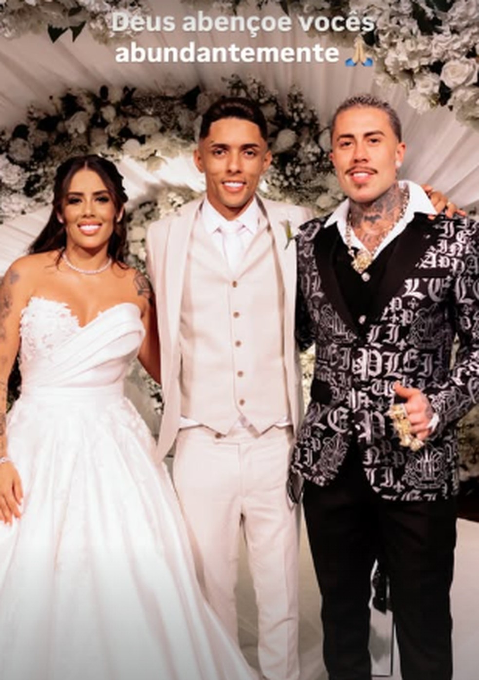 MC Daniel no casamento do influenciador Buzeira — Foto: Reprodução Instagram