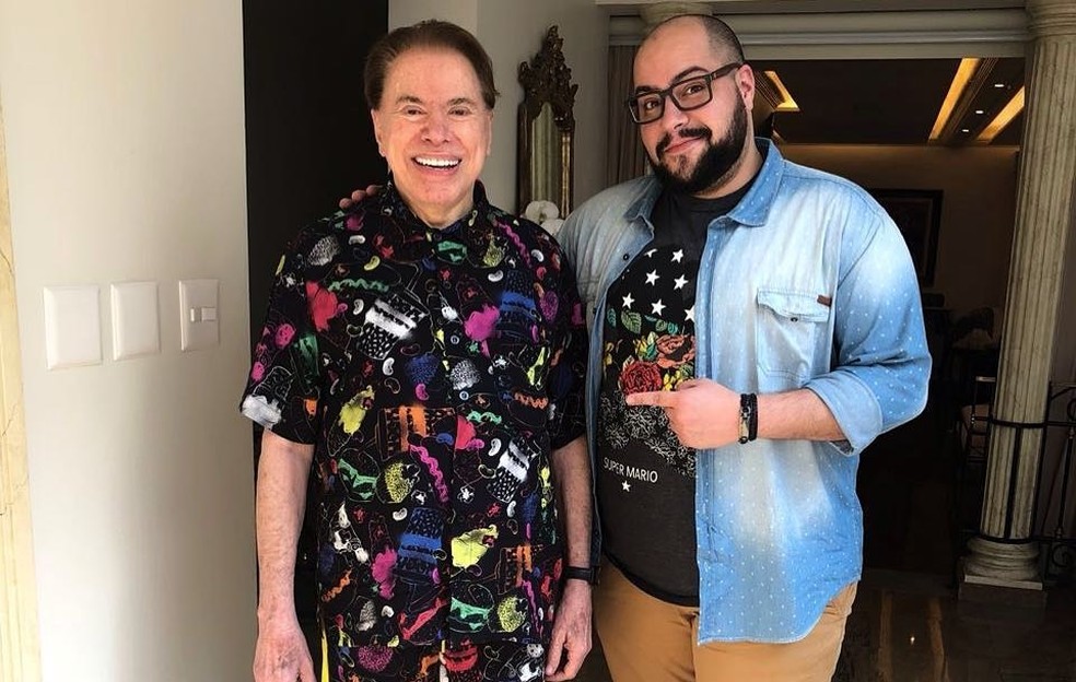 Tiago Abravanel com o avô, Silvio Santos — Foto: Reprodução/Instagram