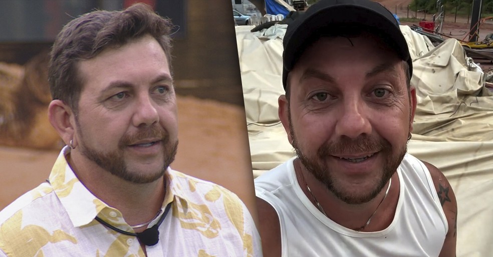 Antes e depois de Edilberto, do BBB 25 — Foto: Globo / Reprodução / Instagram