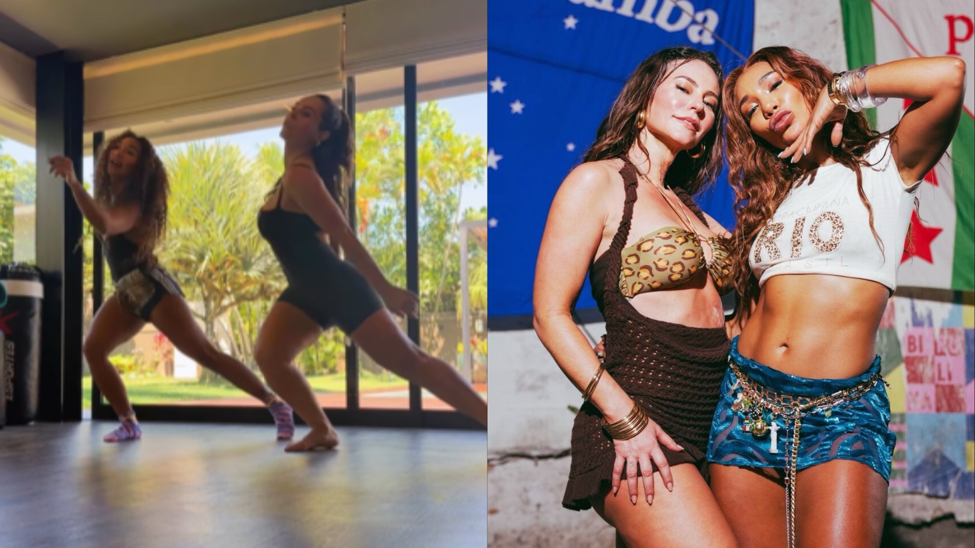 Paolla Oliveira posta bastidor de coreografia icônica com Aline Maia; vídeo tem mais de 1,5 milhão de likes