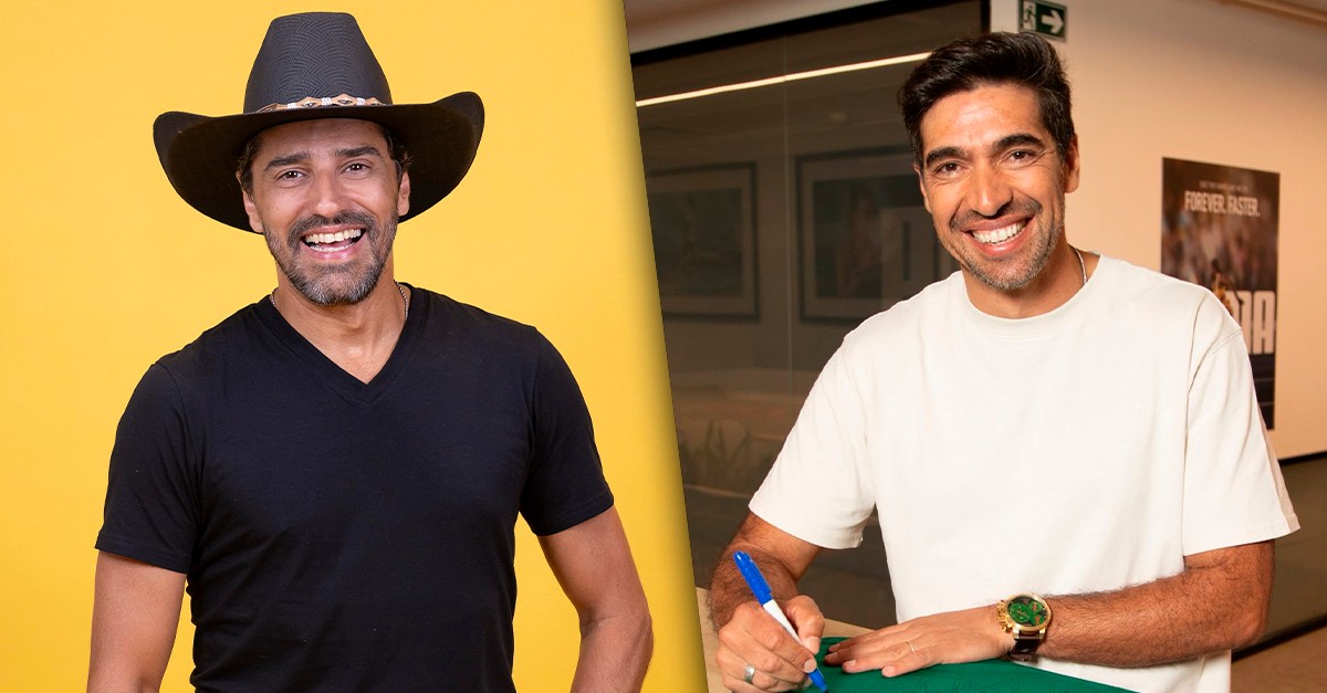 Web reage à semelhança de Alberto Cowboy com Abel Ferreira, técnico do Palmeiras: 'É o sósia'