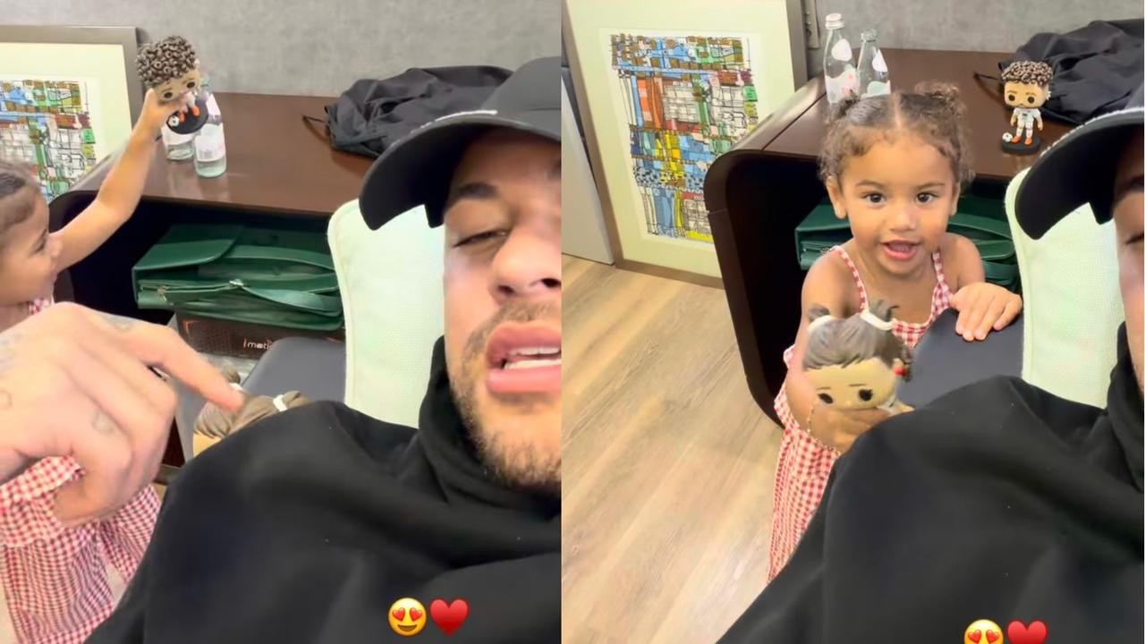 Filha de Neymar e Bruna Biancardi encanta ao mostrar bonecos fofos da família; veja vídeo