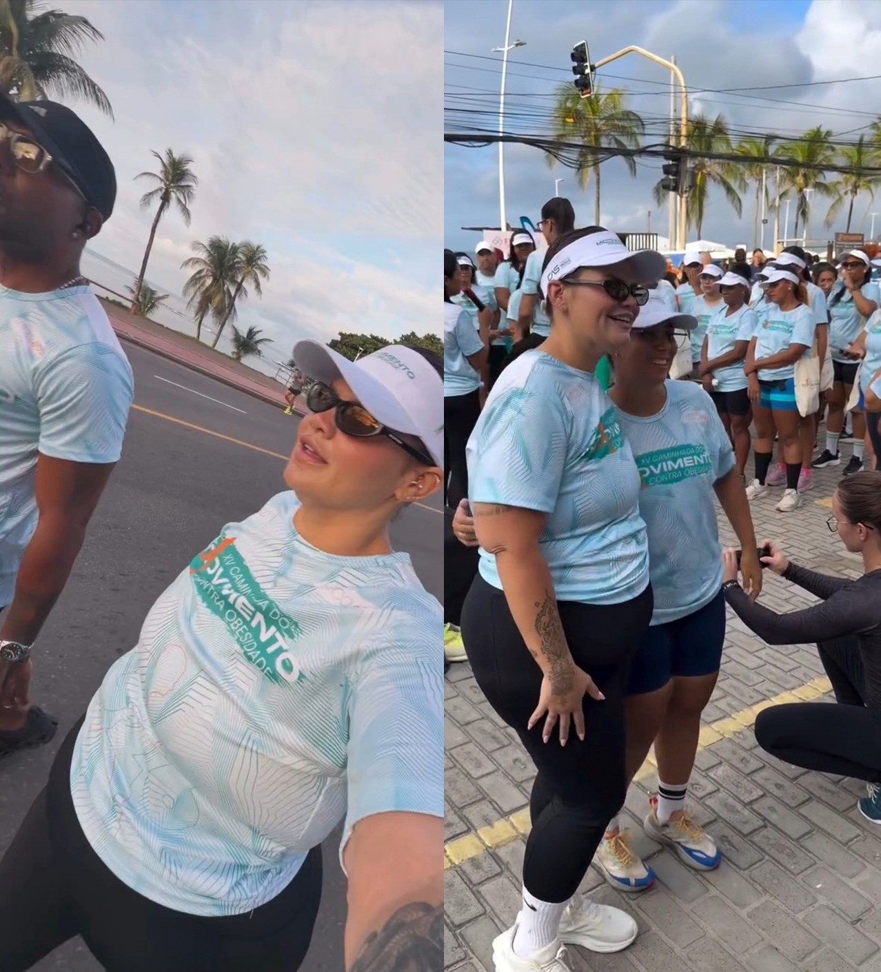 Após perder 85 kg, Thais Carla participa de caminhada contra a obesidade