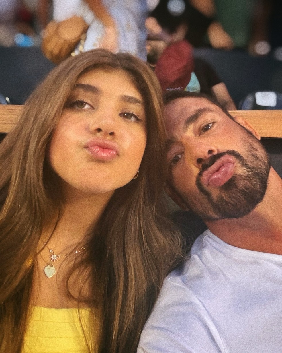 Cauã Reymond posta com a filha Sofia no Rio Open e altura da menina impressiona — Foto: Reprodução/Instagram