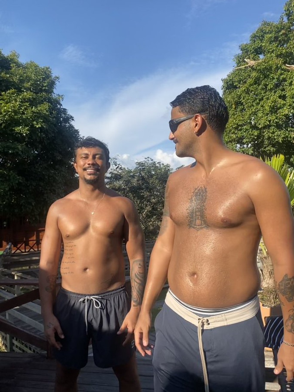 Xamã e Lucas Pizane — Foto: Reprodução/X