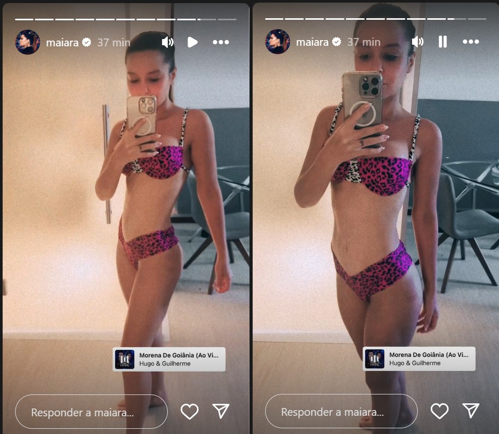 Maiara, da dupla com Maraísa, surge de biquíni em espelho após bariátrica e  readequação alimentar | Famosos | gshow