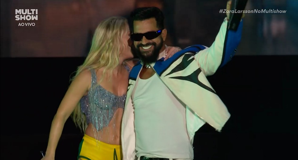 Rock in Rio Dennis DJ sobe ao palco com Zara Larsson e sueca danca ate o chao 2024 gshow