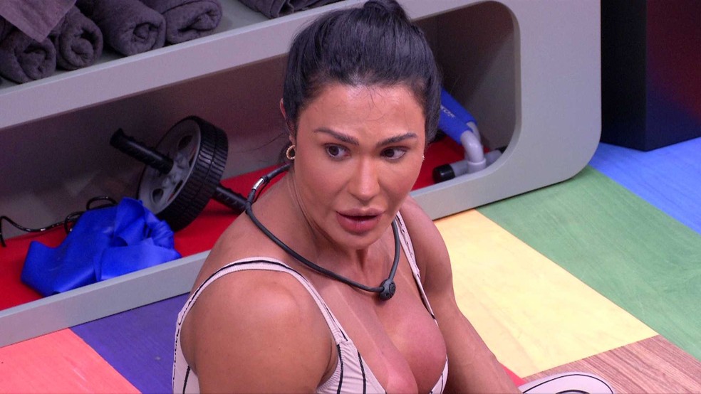Gracyanne Barbosa critica atitude de Aline no BBB 25 e declara: 'Hoje, eu votaria nela' — Foto: Globo