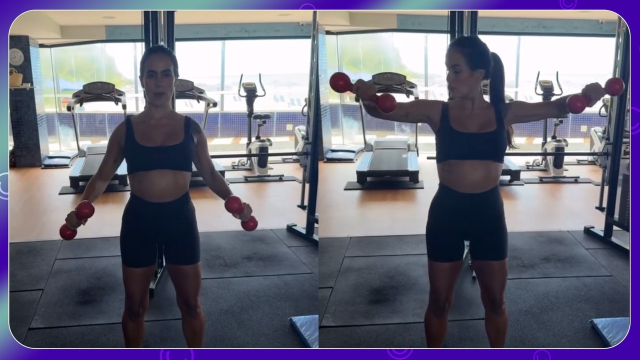 Carol Peixinho exibe barriguinha de grávida em frente ao espelho: 'Fomos pegar uma vitamina D'