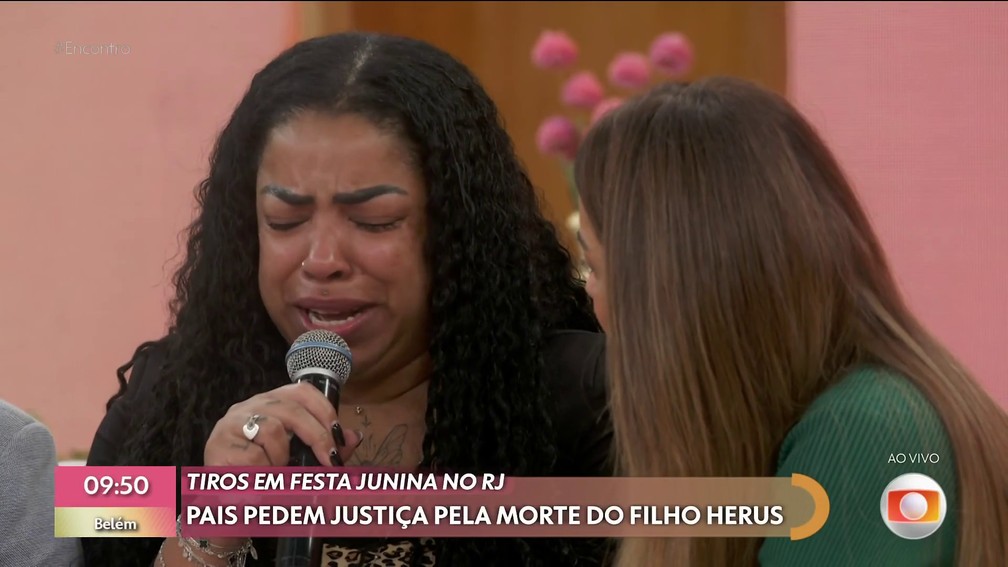 No Encontro, pais de jovem morto em festa junina no Rio, se revoltam e denunciam ação da polícia — Foto: TV Globo