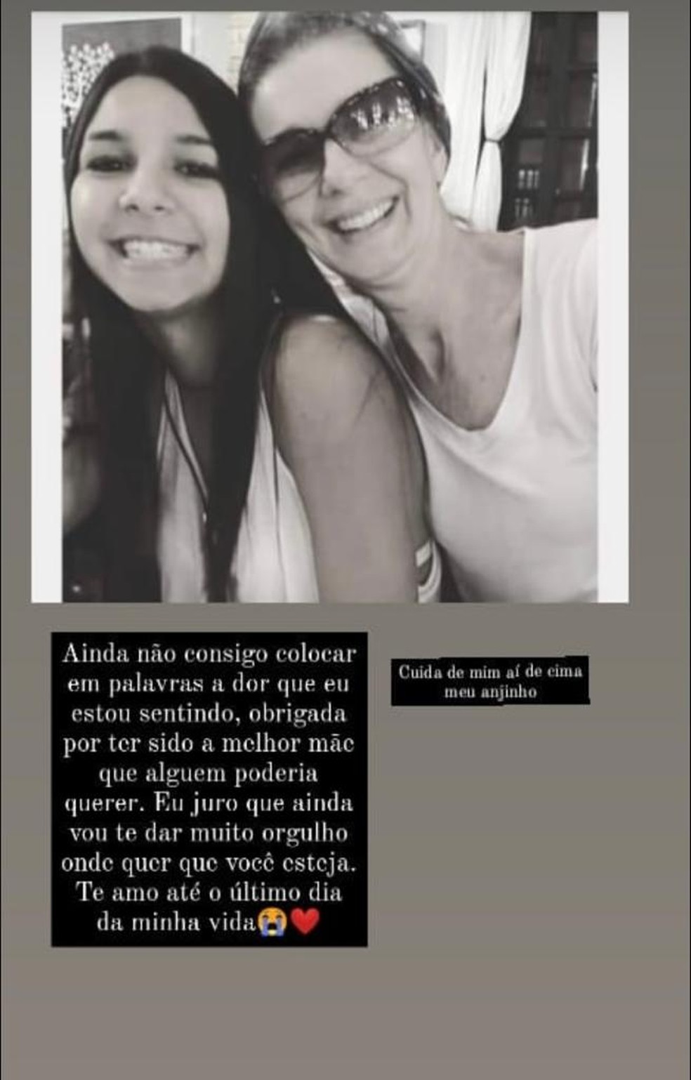 Filha fez homenagem para atriz — Foto: Reprodução/Instagram