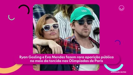 Ryan Gosling e Eva Mendes fazem rara aparição pública no meio da torcida