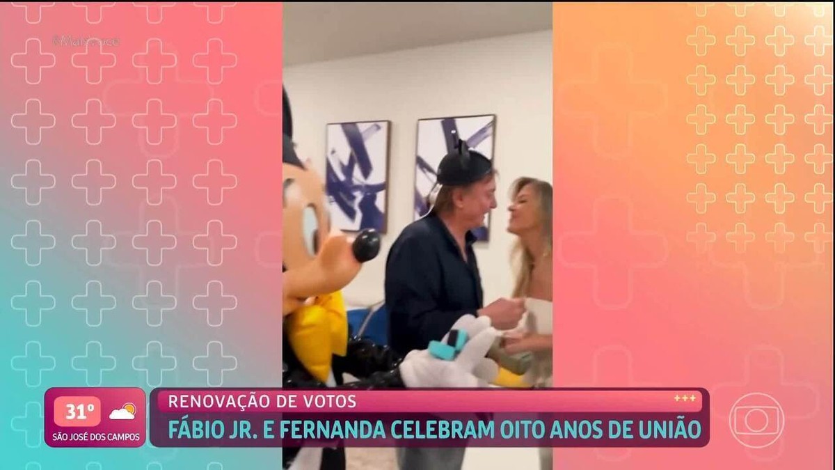 Ana Maria Braga mostra renovação de votos de casamento de Fábio Jr. e Fernanda Pascucci em Orlando: 'Divertido e diferente'