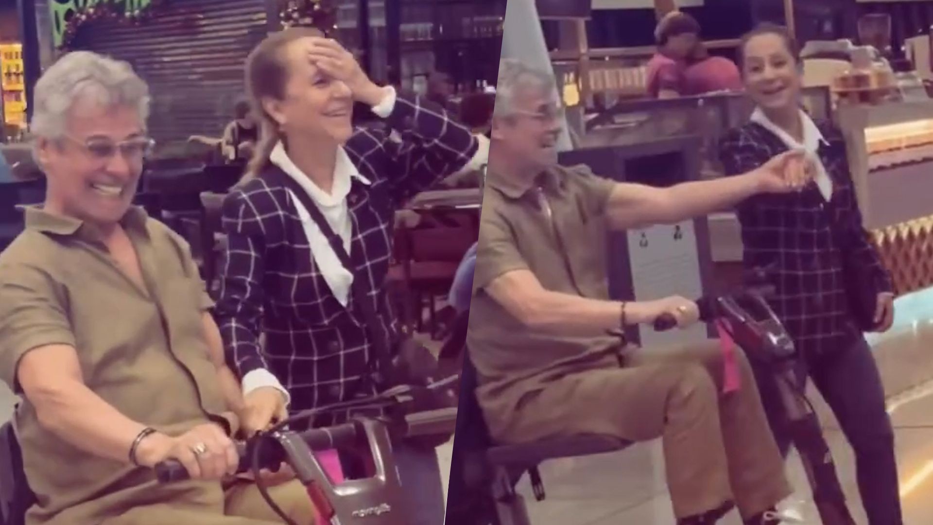 Carlinhos de Jesus tem encontro dançante com Ana Botafogo em aeroporto