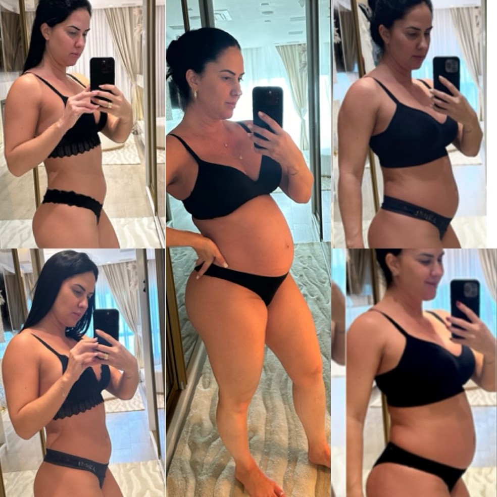 Graciele Lacerda mostra evolução da gravidez — Foto: Instagram