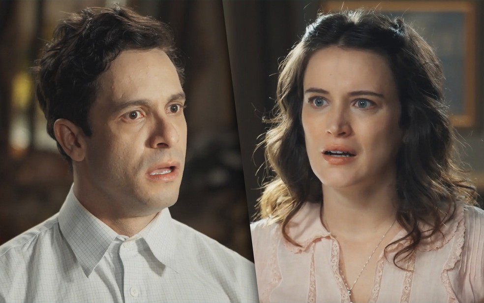 Celso (Rainer Cadete) fica em choque com decisão de Maria (Bianca Bin) em Êta Mundo Melhor! — Foto: Globo