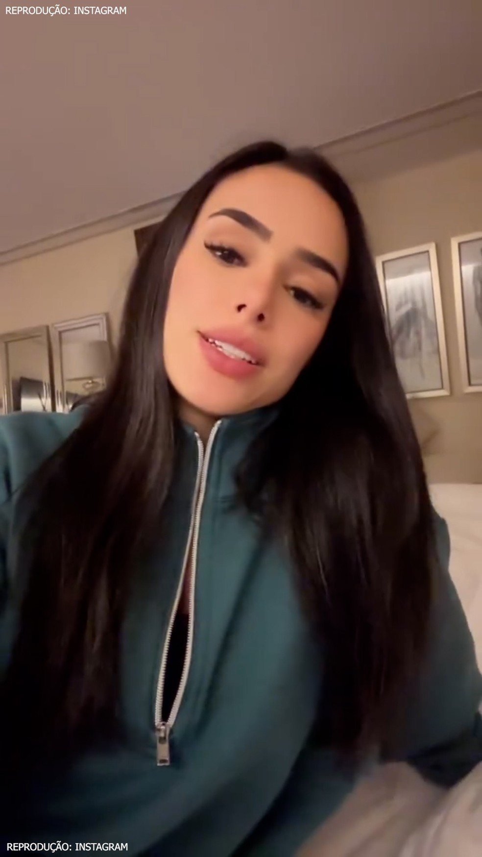 Grávida, Bruna Biancardi diz que Mavie e Davi Lucca estão doentes: 'Virose' — Foto: Reprodução/Instagram