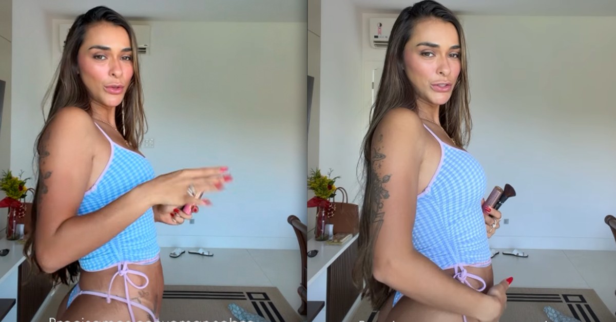 Tainá Militão mostra barriguinha de grávida pela 1ª vez: 'Meu pacotinho'