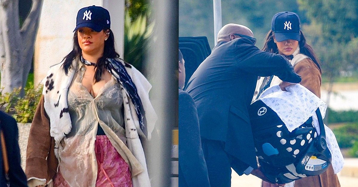Rihanna é vista em público com sua filha pela primeira vez dois meses após dar à luz