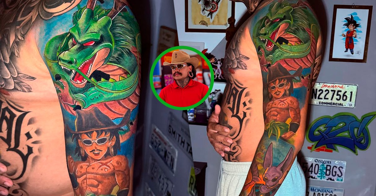 Jiraya Uai vira personagem de 'Dragon Ball' em tatuagem; veja detalhes