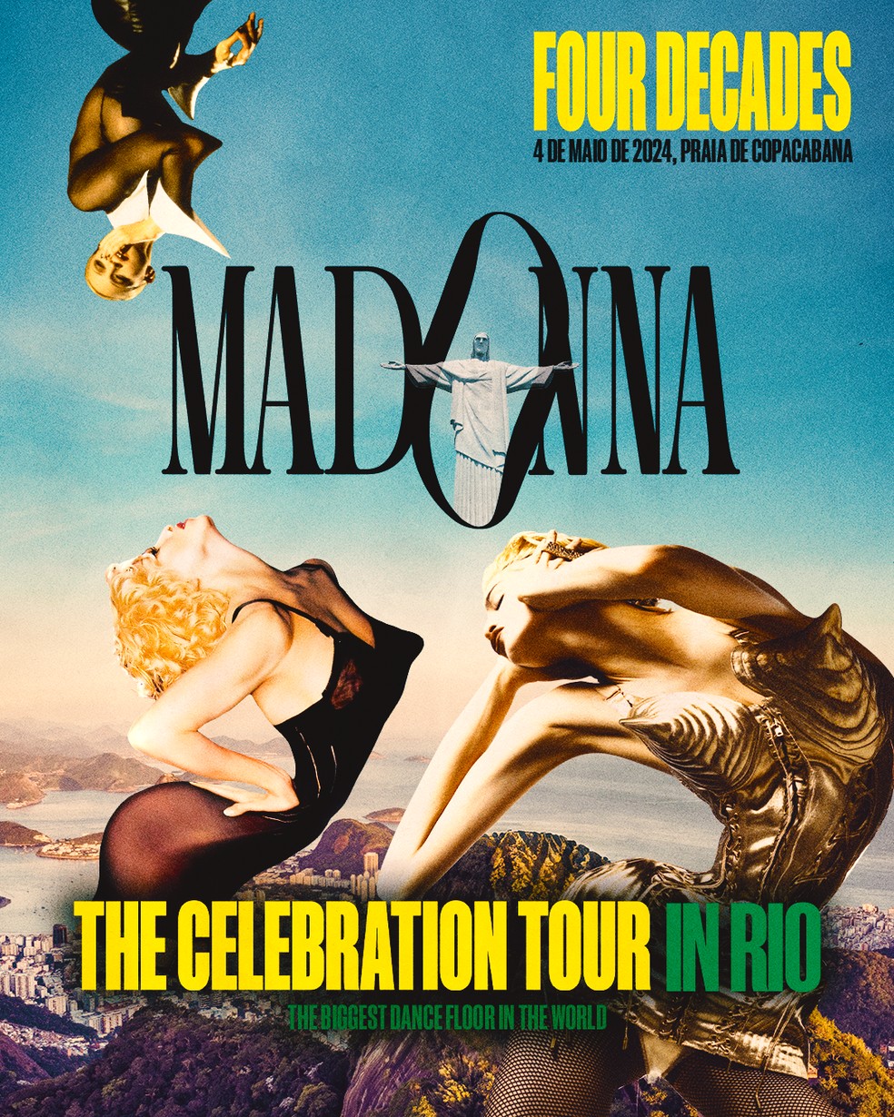 Cartaz do show da Madonna no Rio de Janeiro — Foto: Divulgação