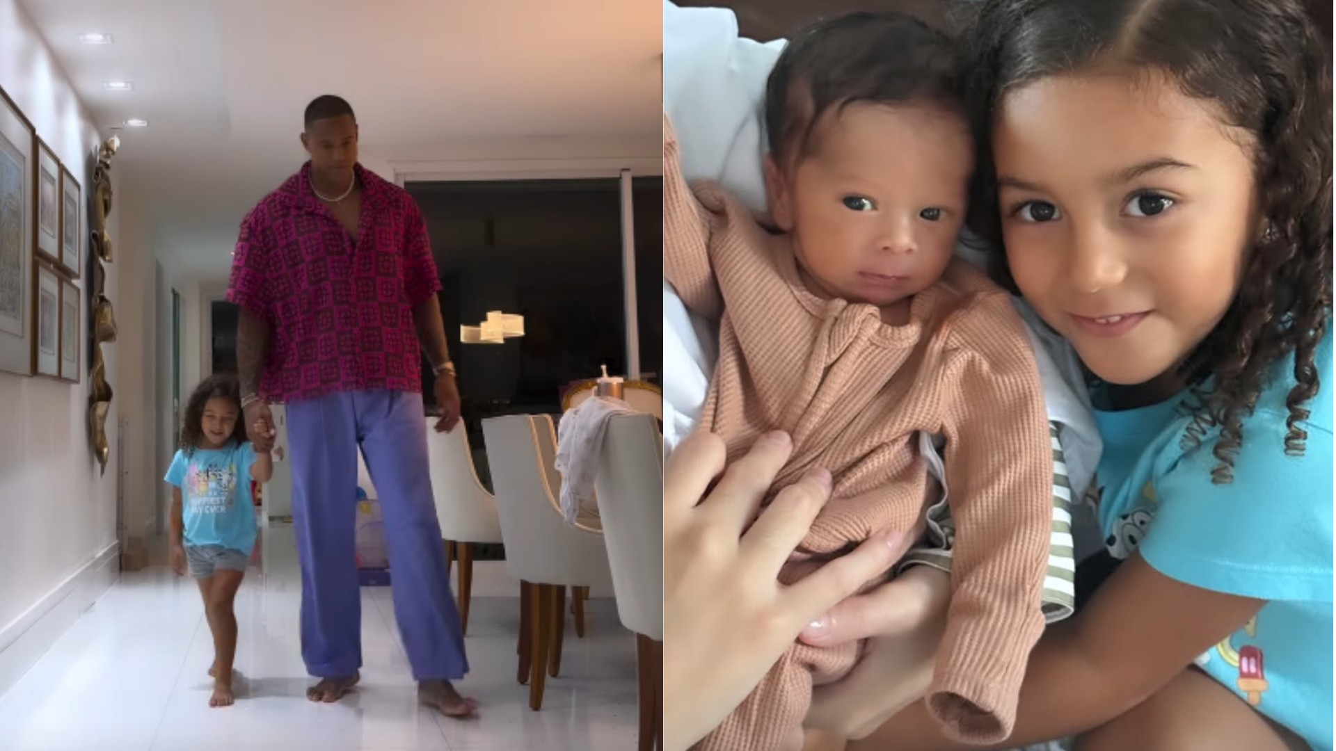 Com Liz e o recém-nascido Levi, Lore Improta mostra família em clima de Copa: 'Prontos pra entrar em campo'