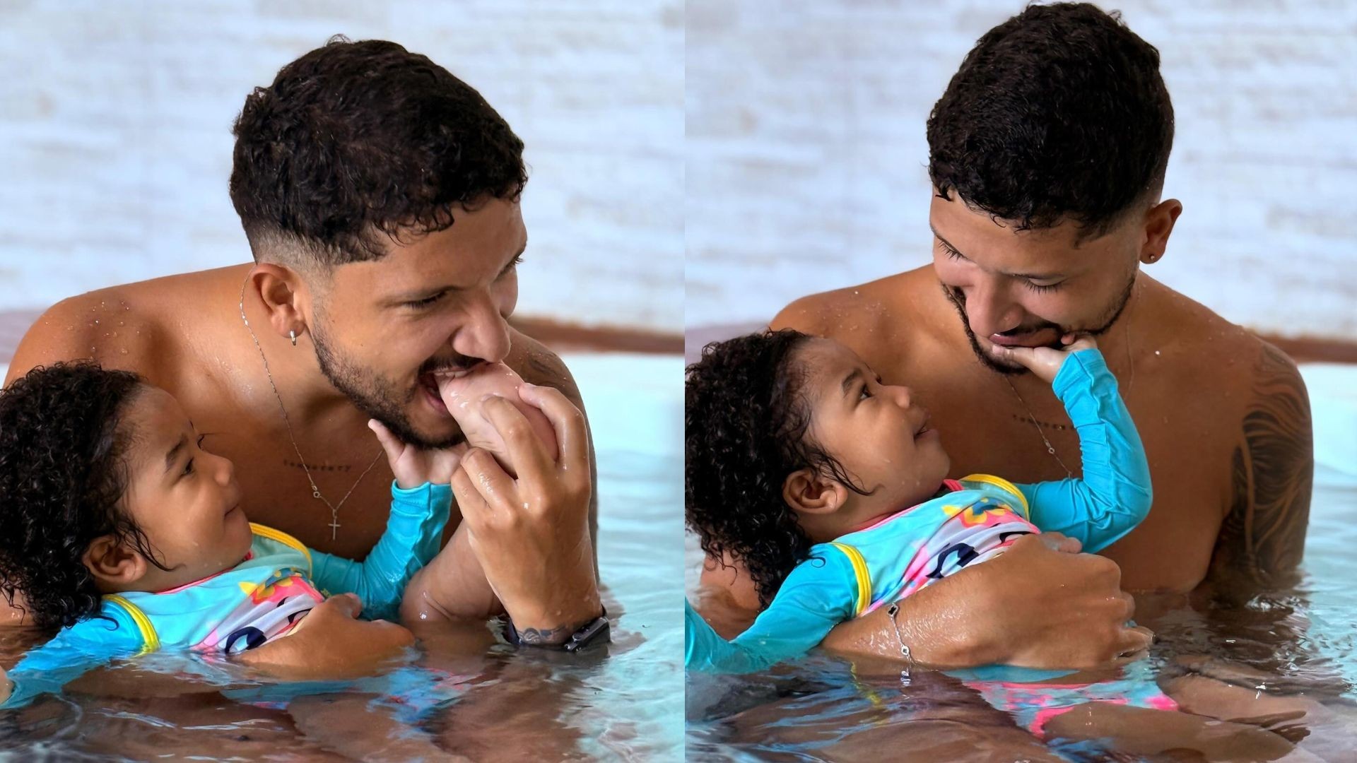 Yuri Lima compartilha clique fofo com Nala: 'Sua felicidade será minha missão de vida'