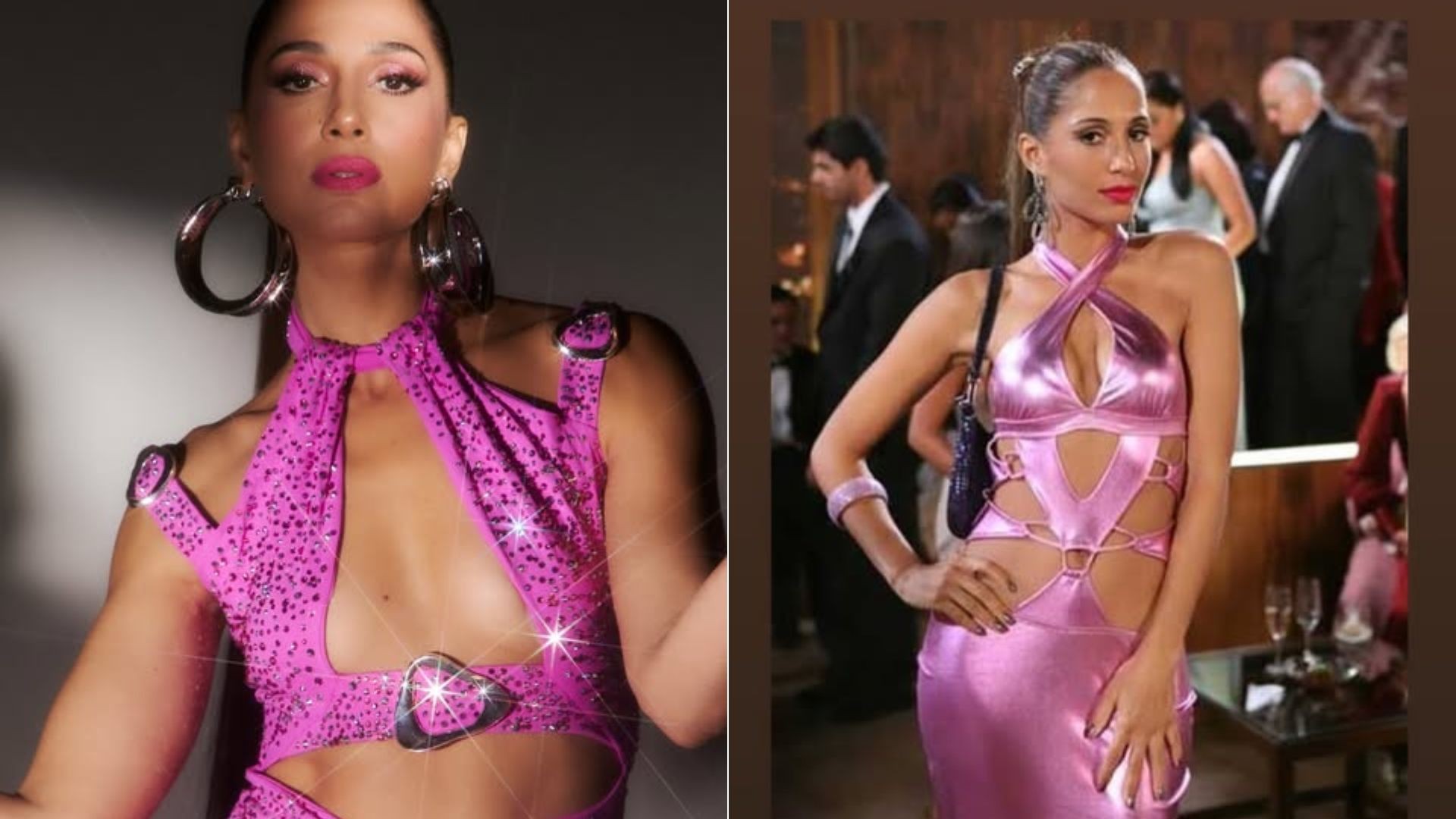 Camila Pitanga usa look inspirado em Bebel para festa de 60 anos da TV Globo