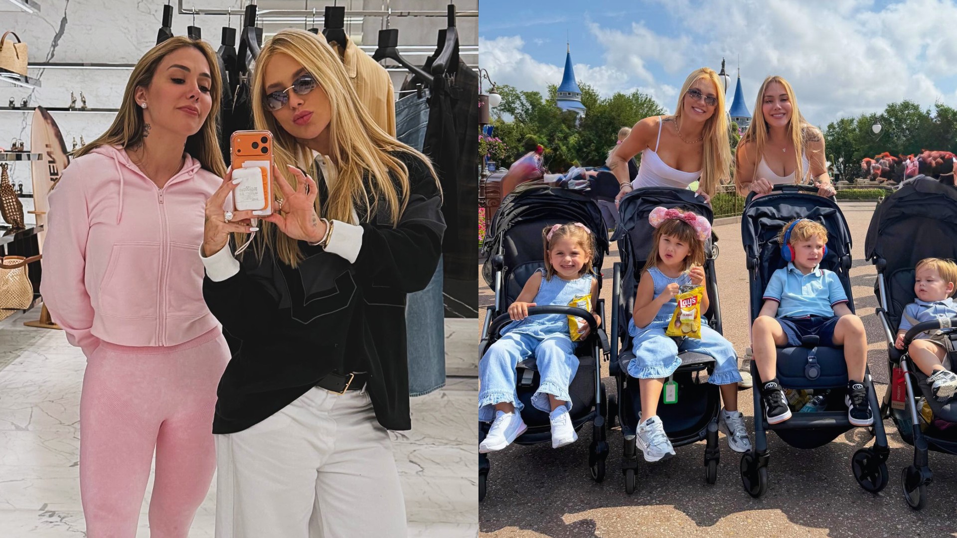 Virginia celebra aniversário da sócia, Samara Pink, com filhos e café temático na Disney