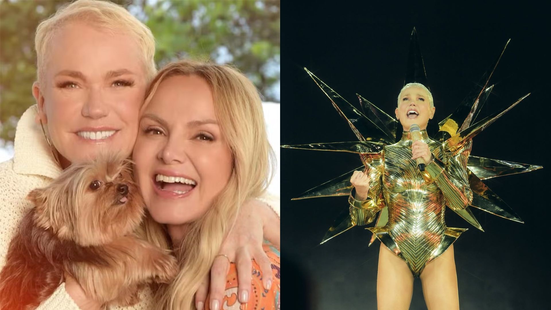 Xuxa agradece apoio e ganha mensagem especial de Eliana após estreia de espetáculo