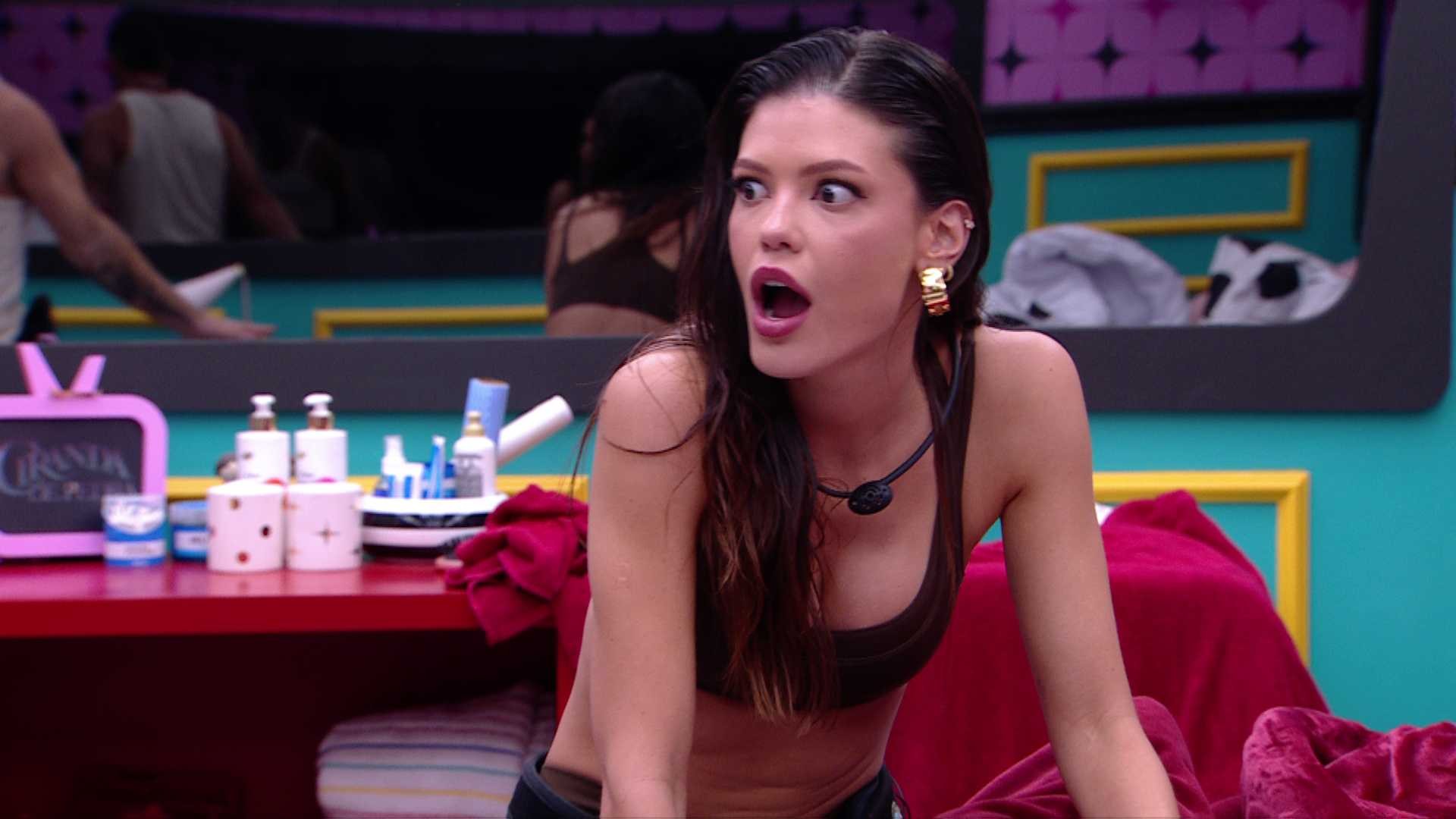 Vitória Strada comemora com Diego Hypolito permanência no BBB 25, e surpreende: 'Vou fazer no seu cabelo'