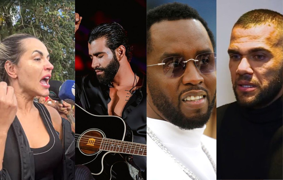Deolane, Gusttavo Lima, Seam Combs e Daniel Alves tiveram problemas com a Justiça em 2024 — Foto: Reprodução Instagram